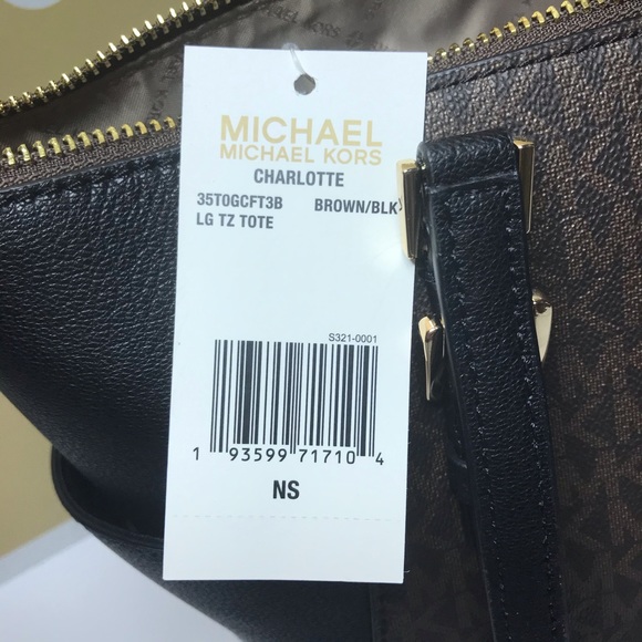 MICHAEL KORS CHARLOTTE LARGE TOP ZIP TOTE - Picture 11 of 13
